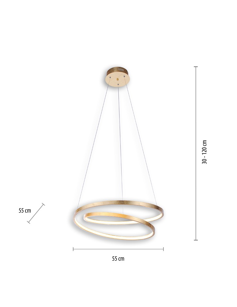 Paul Neuhaus Roman Lampa Wisząca Złoty 2472-12