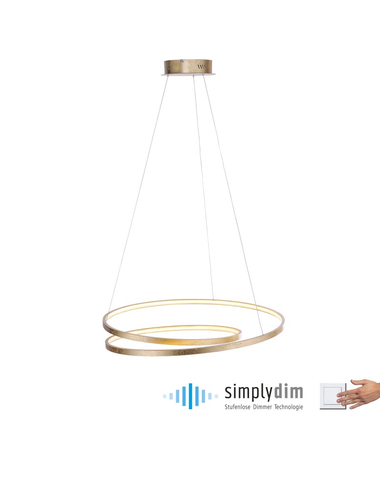 Paul Neuhaus Roman Lampa Wisząca Złoty 2474-12