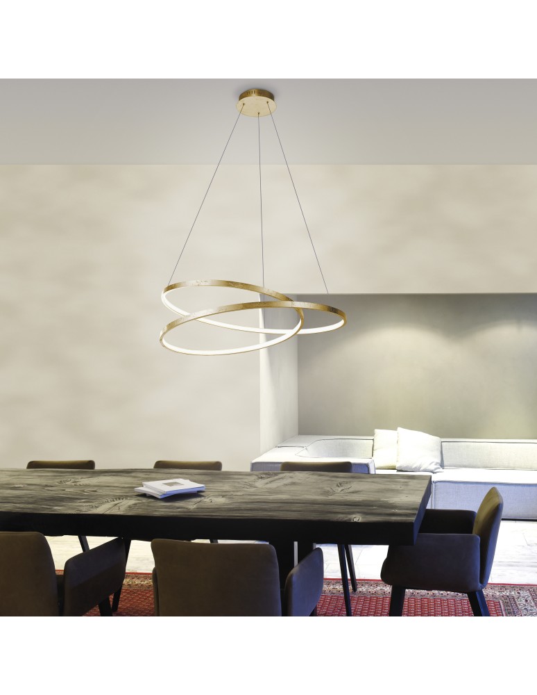 Paul Neuhaus Roman Lampa Wisząca Złoty 2474-12