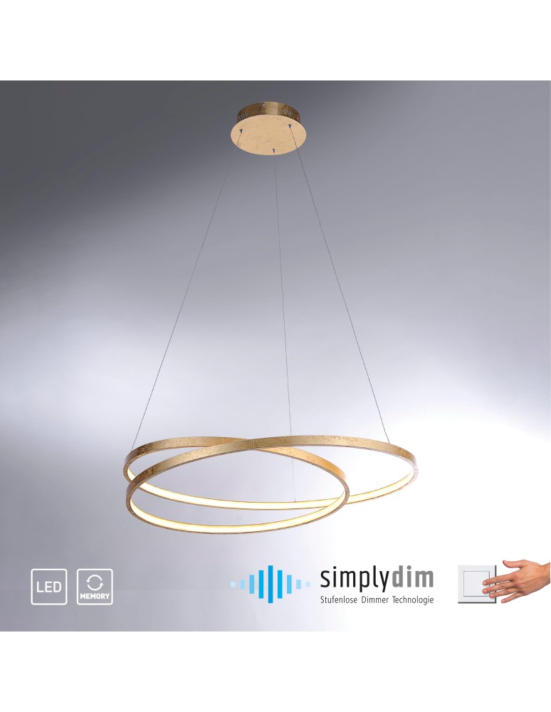 Paul Neuhaus Roman Lampa Wisząca Złoty 2474-12