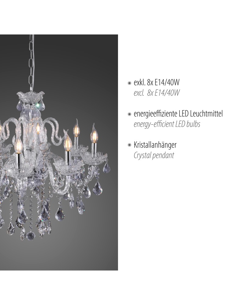 Paul Neuhaus Gracia Lampa Wisząca Trasparentny 3081-00