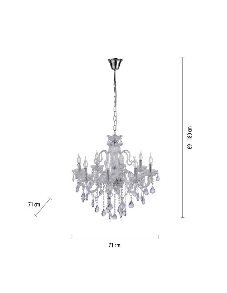 Paul Neuhaus Gracia Lampa Wisząca Trasparentny 3081-00