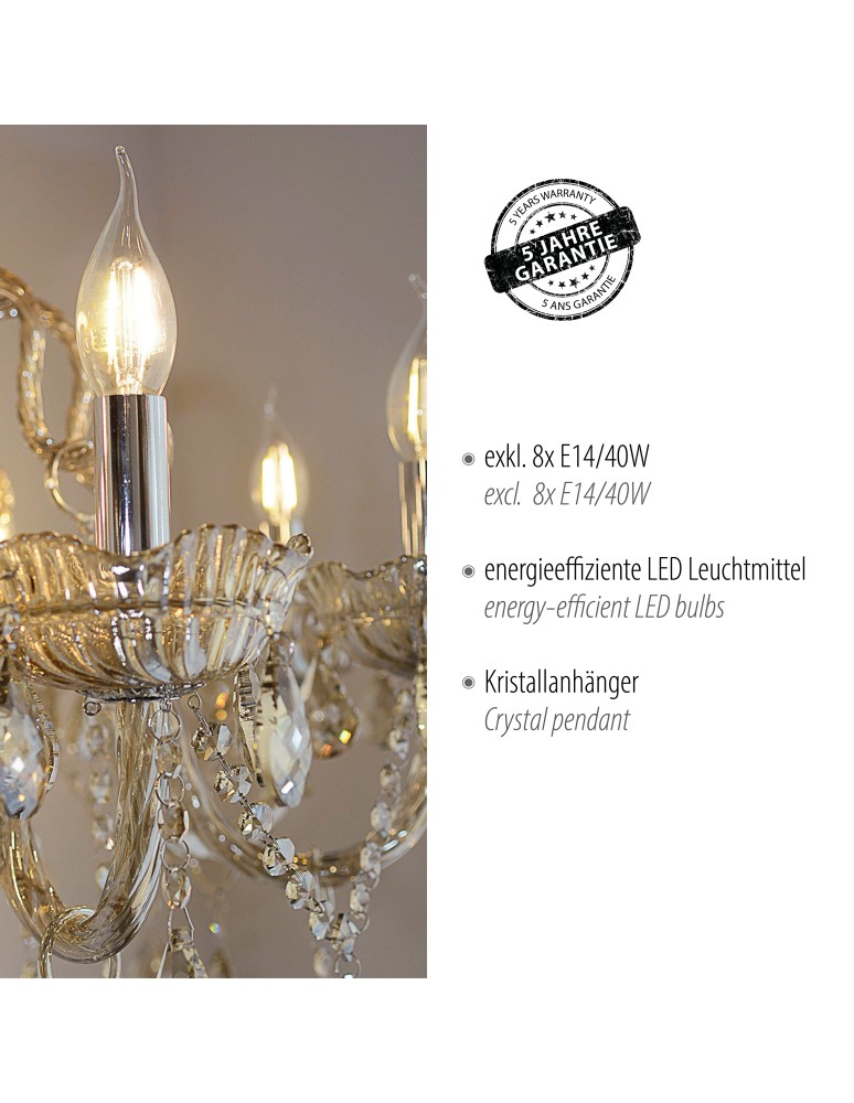 Paul Neuhaus Gracia Lampa Wisząca Mosiądz 3081-97