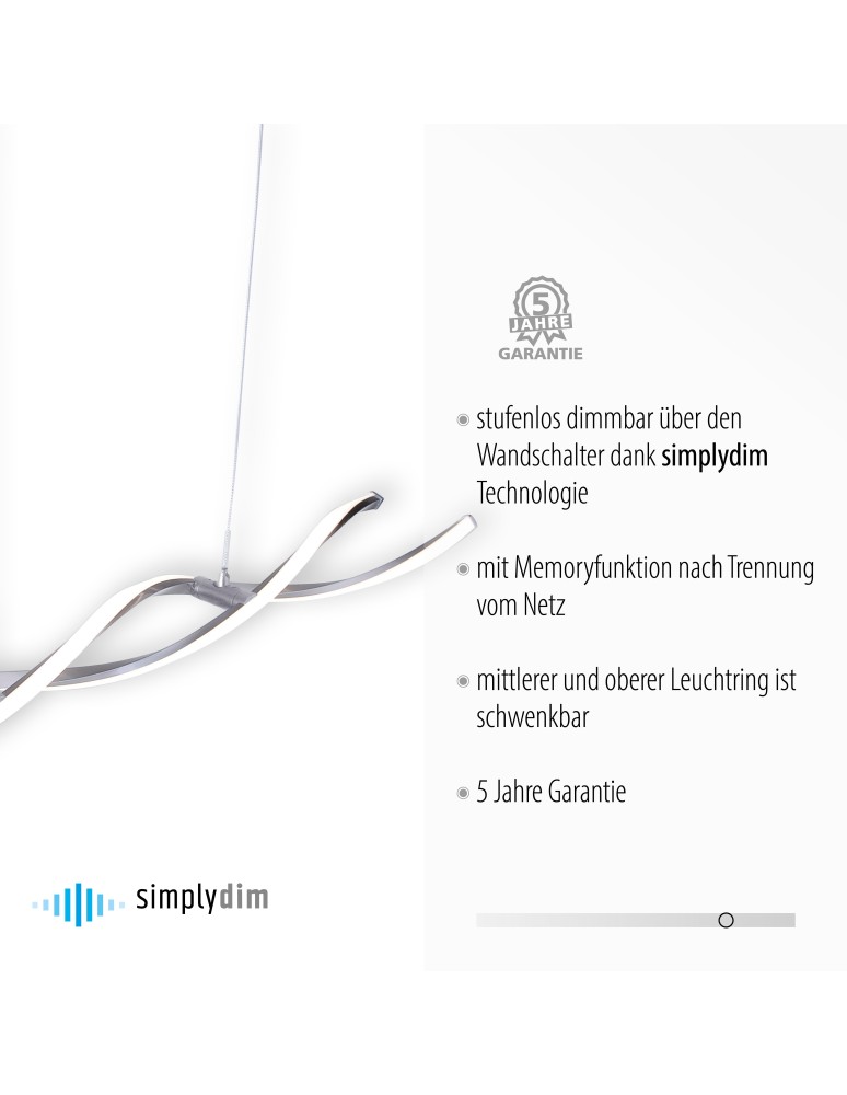 Paul Neuhaus Polina Lampa Wisząca Stalowy 9142-55