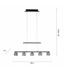 Paul Neuhaus Hydra Lampa Wisząca Czarny 2209-18