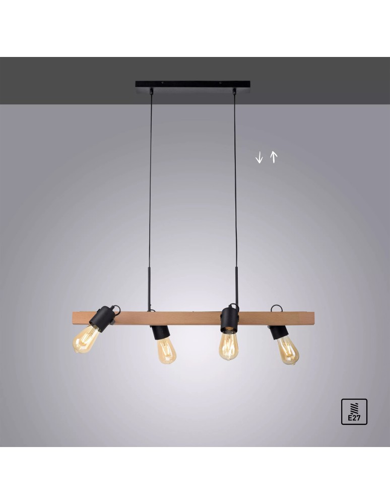Paul Neuhaus Canop Lampa Wisząca Czarny 15630-18