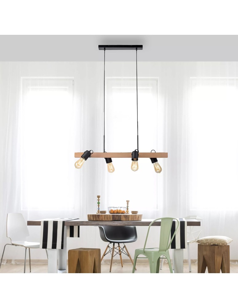 Paul Neuhaus Canop Lampa Wisząca Czarny 15630-18