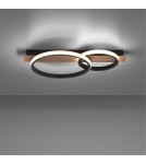 Paul Neuhaus Trooper Lampa Sufitowa Drewno/Czarny 15615-78