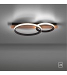 Paul Neuhaus Trooper Lampa Sufitowa Drewno/Czarny 15615-78