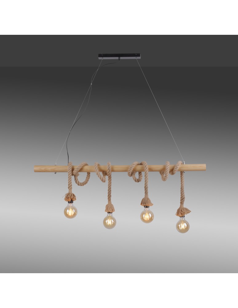 Paul Neuhaus Rope Lampa Wisząca Brązowy 15483-18