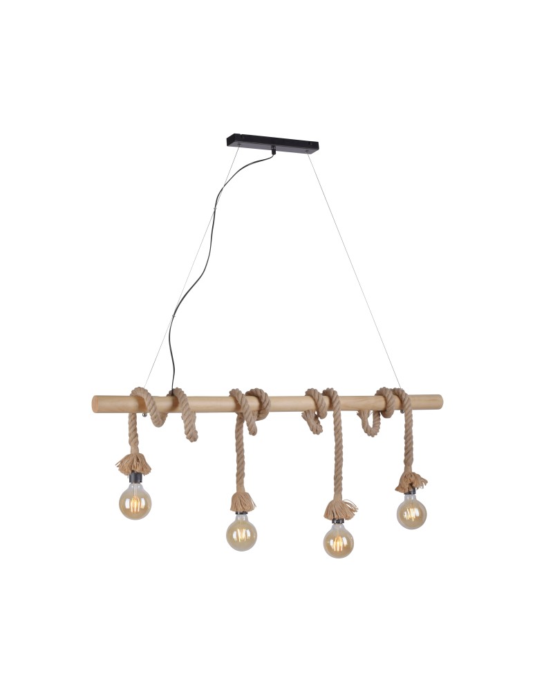 Paul Neuhaus Rope Lampa Wisząca Brązowy 15483-18