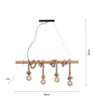 Paul Neuhaus Rope Lampa Wisząca Brązowy 15483-18