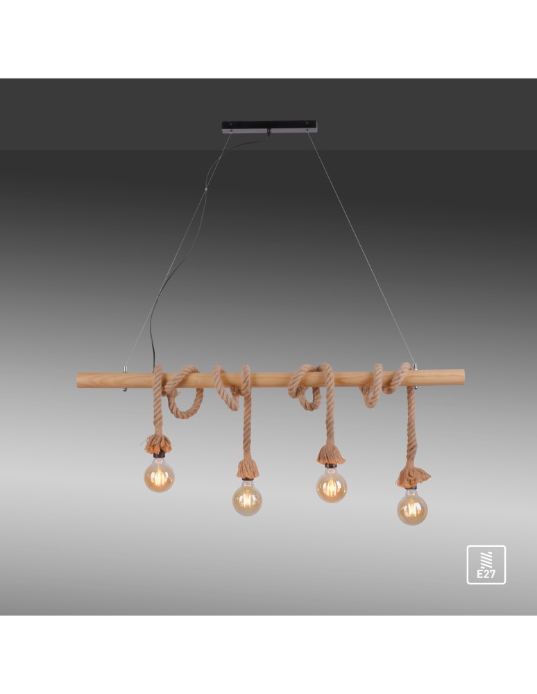 Paul Neuhaus Rope Lampa Wisząca Brązowy 15483-18
