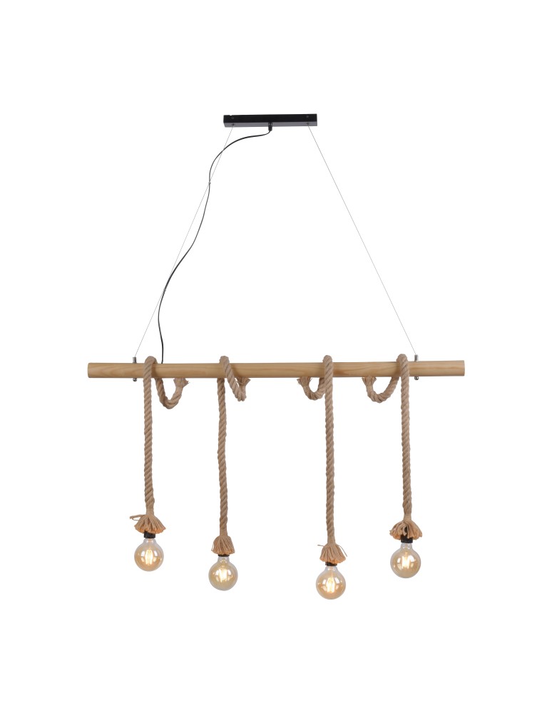 Paul Neuhaus Rope Lampa Wisząca Brązowy 15483-18