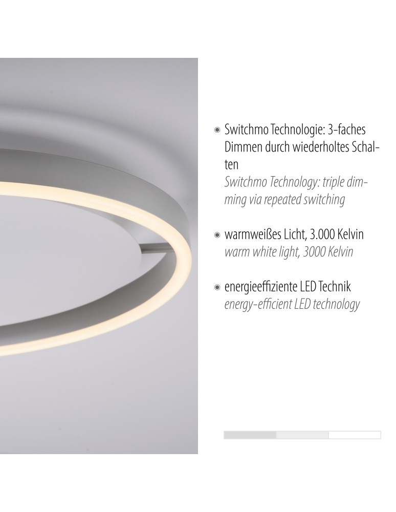 Paul Neuhaus Ritus Lampa Sufitowa Aluminium 15391-95