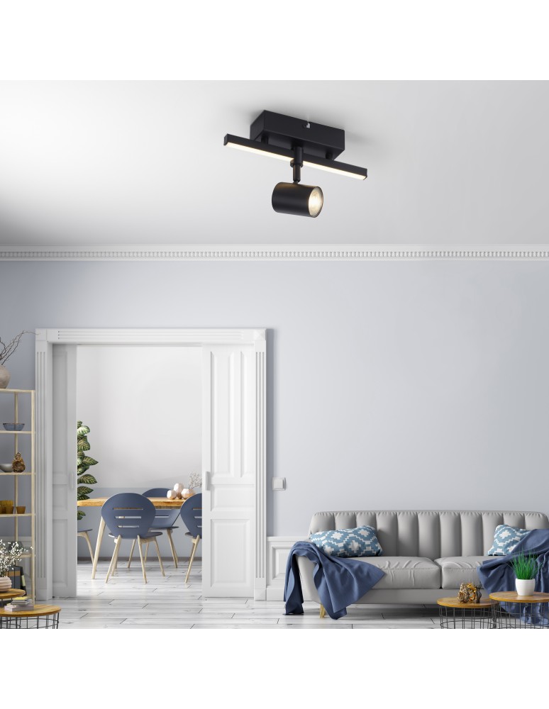 Paul Neuhaus Barik Lampa Sufitowa Czarny 6523-18