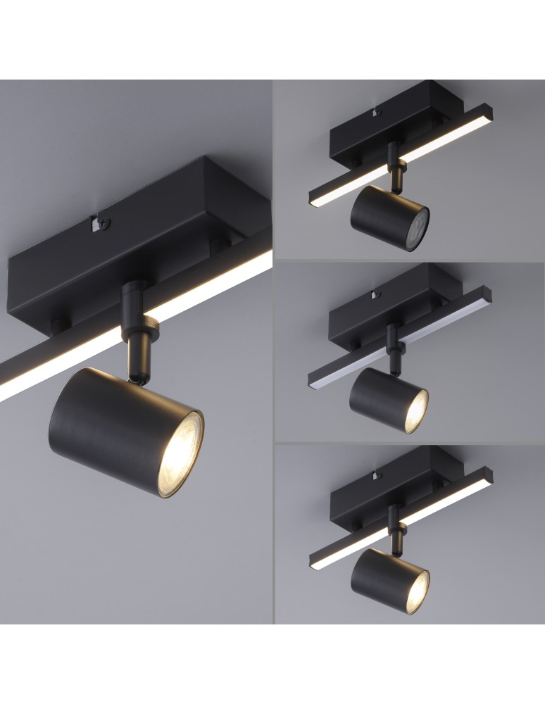 Paul Neuhaus Barik Lampa Sufitowa Czarny 6523-18