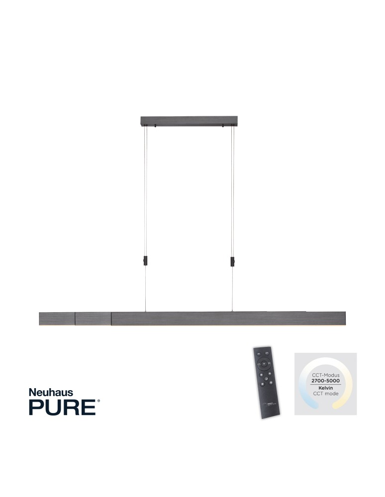 Paul Neuhaus Pure-Moto Lampa Wisząca Szary 2525-15