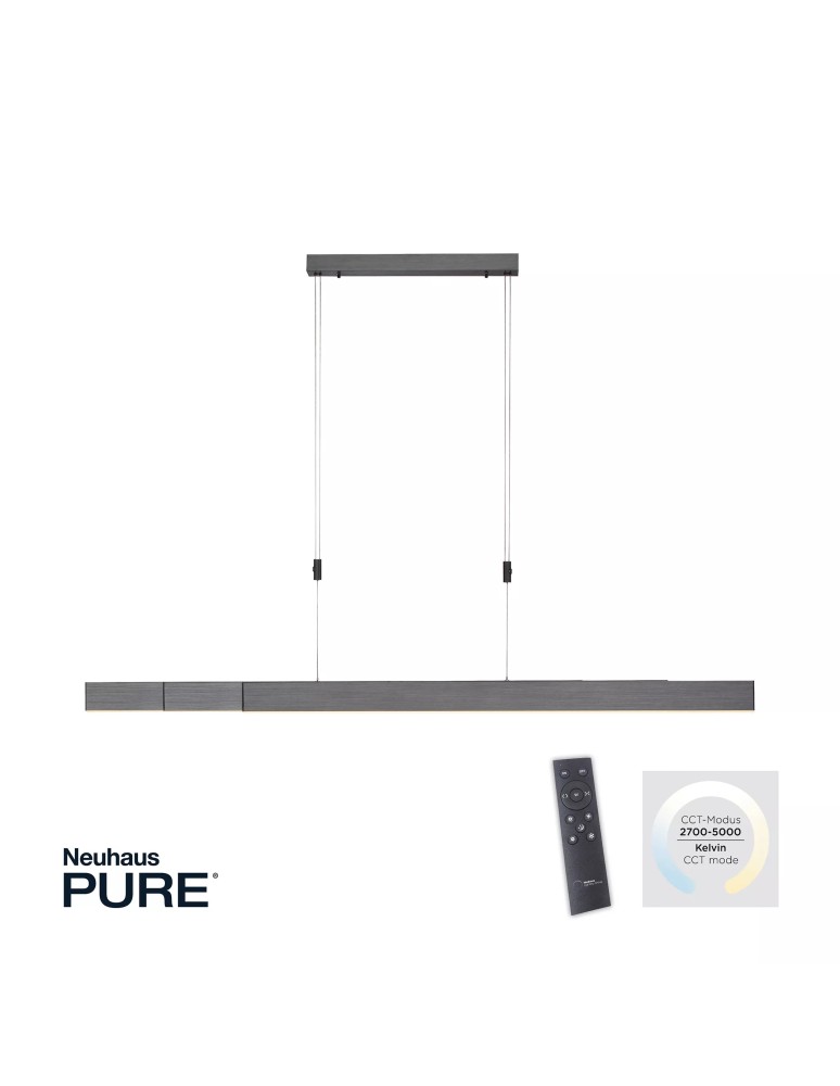 Paul Neuhaus Pure-Moto Lampa Wisząca Szary 2525-15