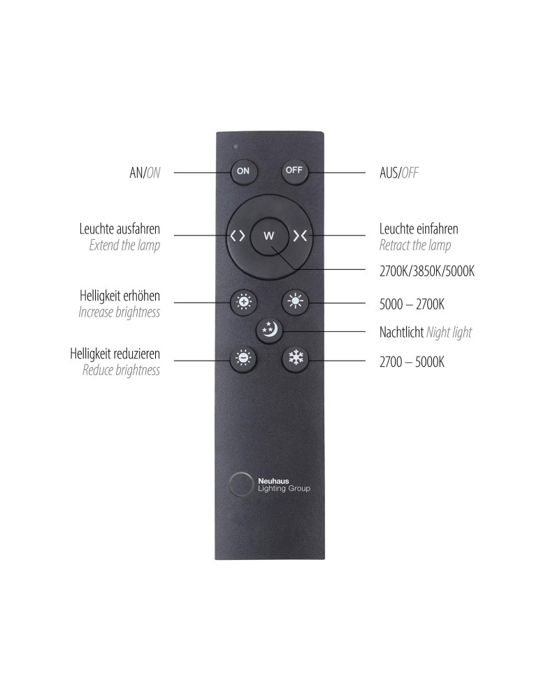 Paul Neuhaus Pure-Moto Lampa Wisząca Szary 2525-15
