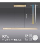 Paul Neuhaus Pure-Moto-Rise Lampa Wisząca Matowy Mosiądz 2545-60