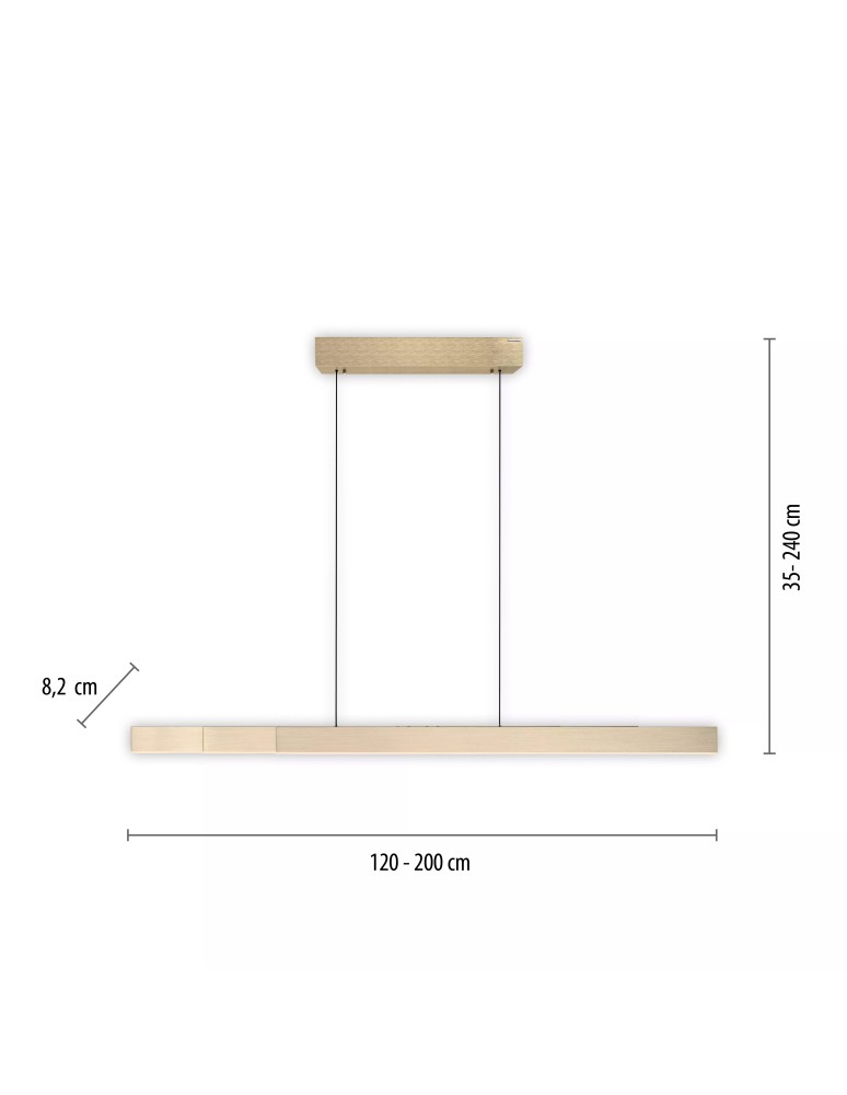 Paul Neuhaus Pure-Moto-Rise Lampa Wisząca Matowy Mosiądz 2545-60
