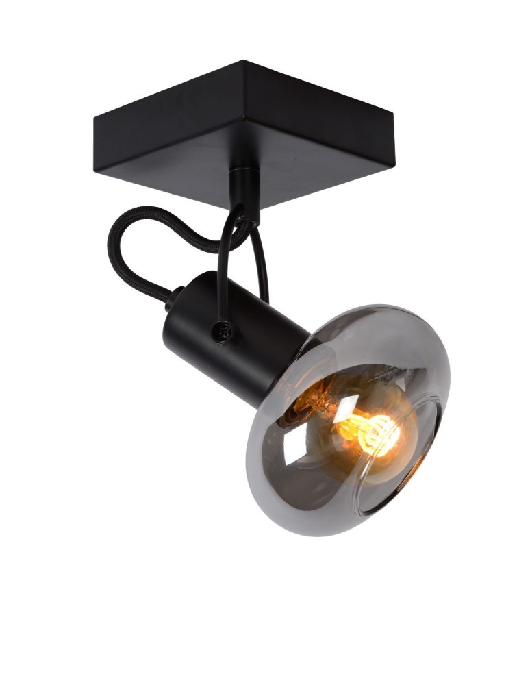 Ceiling spotlights - Lucide MADEE Ceiling 1xE14 black grey 17993/01/30 - product kolory-swiatla.pl 2