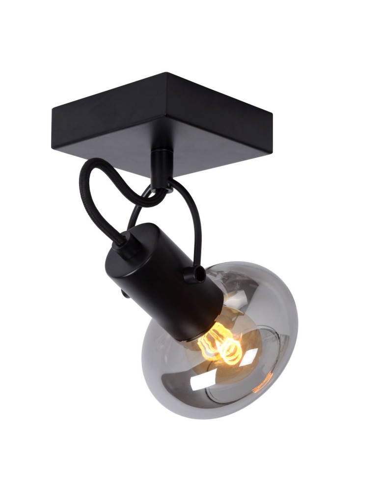 Ceiling spotlights - Lucide MADEE Ceiling 1xE14 black grey 17993/01/30 - product kolory-swiatla.pl 4