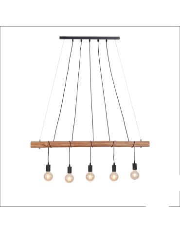 Paul Neuhaus Damian Lampa Wisząca Drewno/Czarny 15515-18 - product 2