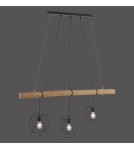 Paul Neuhaus Edgar Lampa Wisząca Czarny/Drewno 15503-18