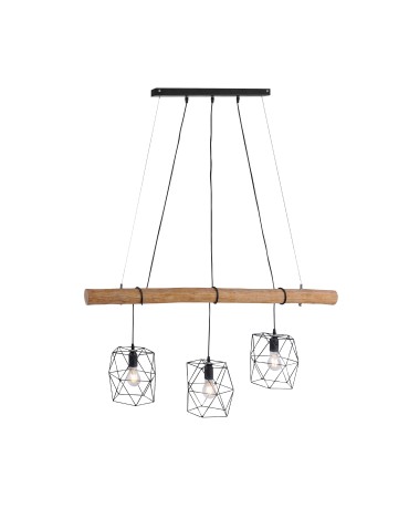 Paul Neuhaus Edgar Lampa Wisząca Czarny/Drewno 15503-18 - product 2