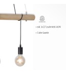 Paul Neuhaus Edgar Lampa Wisząca Czarny/Drewno 15503-18