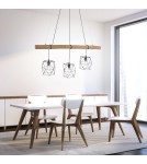 Paul Neuhaus Edgar Lampa Wisząca Czarny/Drewno 15503-18