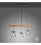 Paul Neuhaus Edgar Lampa Wisząca Czarny/Drewno 15503-18