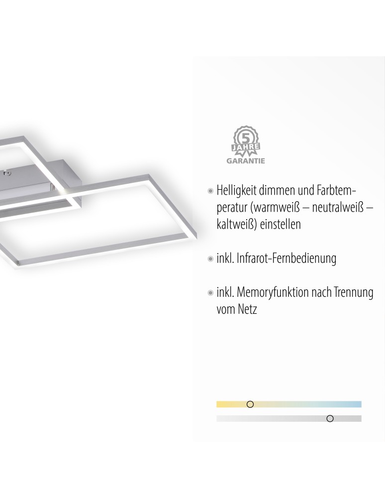 Paul Neuhaus Iven Lampa Sufitowa Stalowy 14018-55