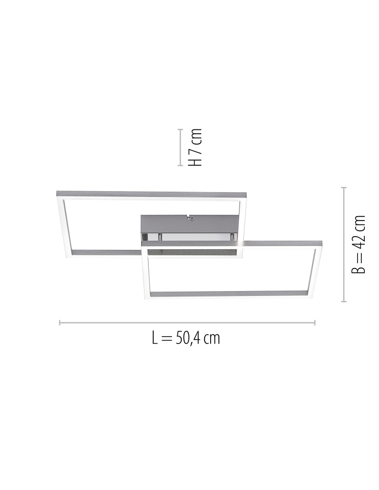 Paul Neuhaus Iven Lampa Sufitowa Stalowy 14018-55