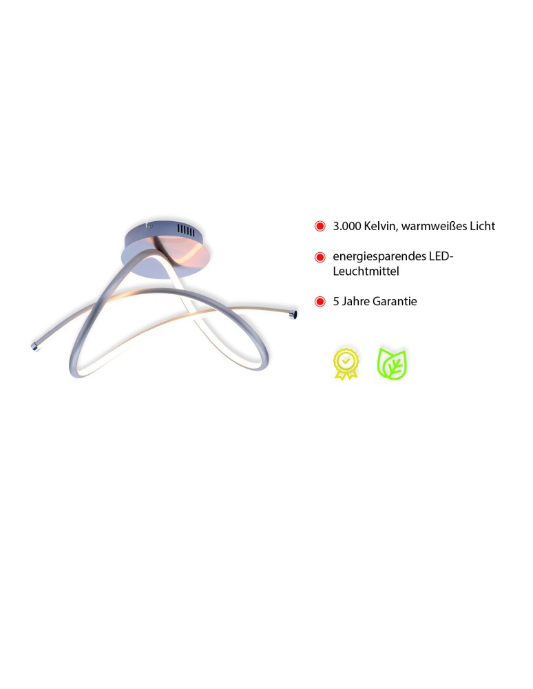 Paul Neuhaus Violetta Lampa Sufitowa Stalowy 15441-55
