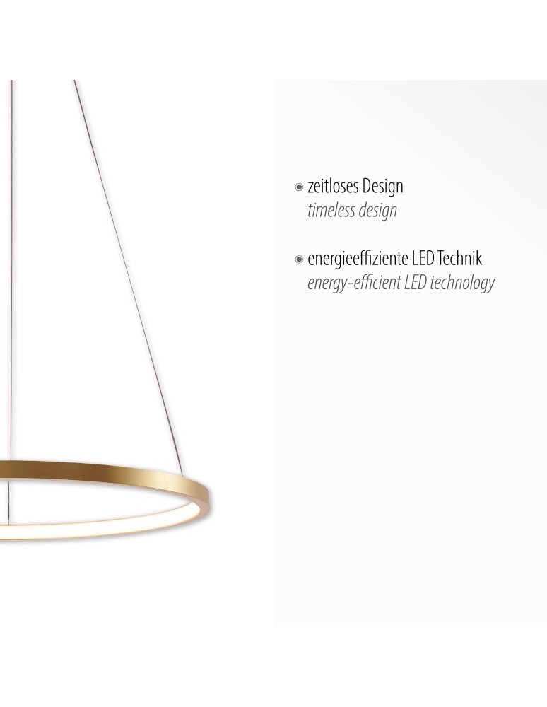 Paul Neuhaus Circle Lampa Wisząca Złoty 11522-12