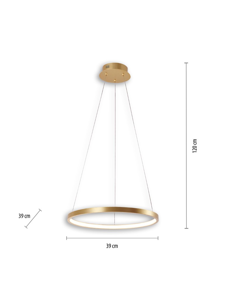 Paul Neuhaus Circle Lampa Wisząca Złoty 11522-12