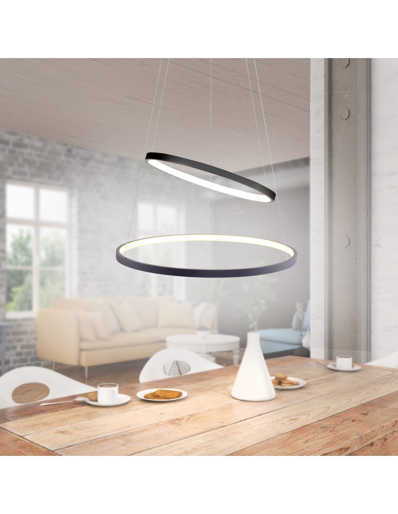 Paul Neuhaus Circle Lampa Wisząca Antracyt 11525-13
