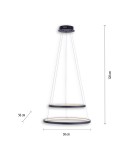 Paul Neuhaus Circle Lampa Wisząca Antracyt 11525-13