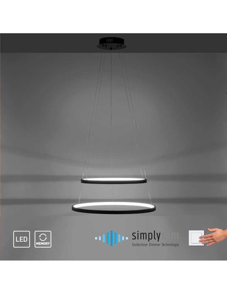 Paul Neuhaus Circle Lampa Wisząca Antracyt 11525-13
