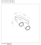 Lampy sufitowe reflektory - Lucide XYRUS  Sufitowa 2xGU10 biały 23954/11/31 - produkt 6