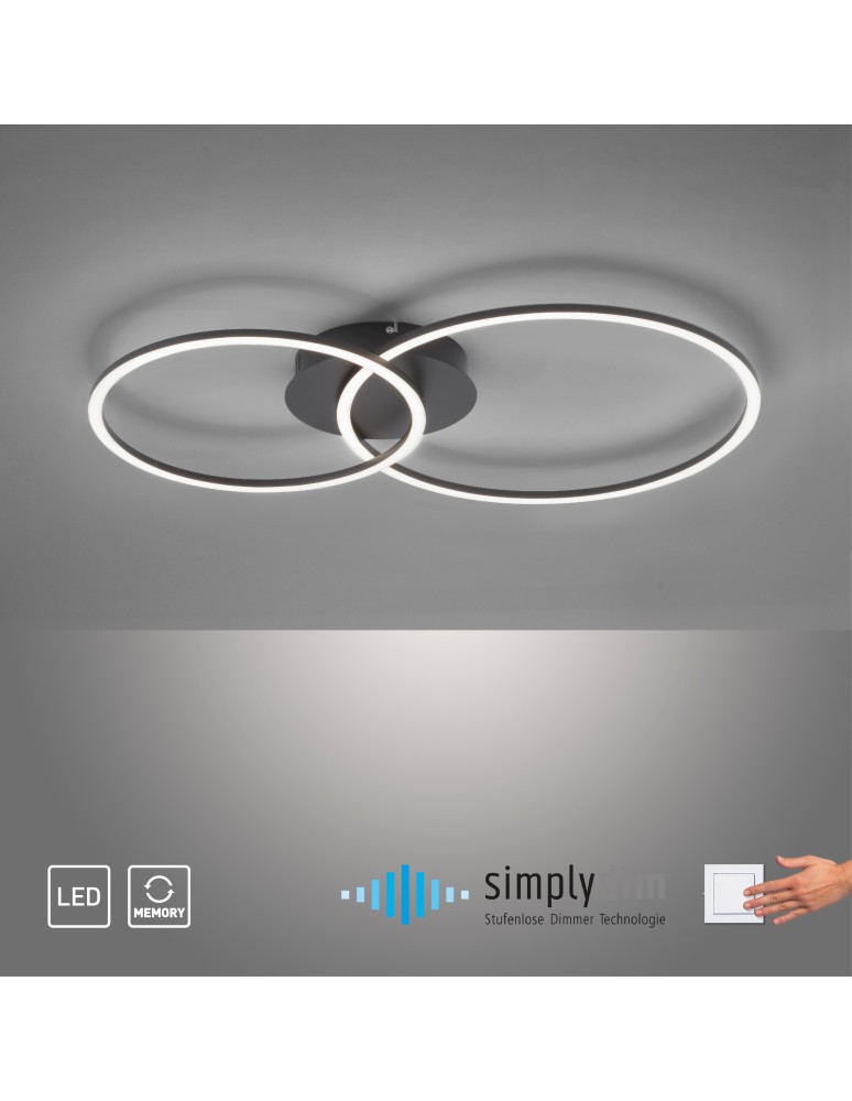 Paul Neuhaus Ivanka Lampa Sufitowa Czarny 14537-18