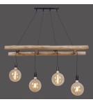 Paul Neuhaus Edgar Lampa Wisząca Czarny/Drewno 15025-18