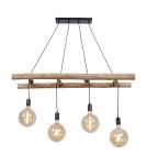Paul Neuhaus Edgar Lampa Wisząca Czarny/Drewno 15025-18