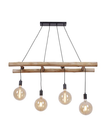 Paul Neuhaus Edgar Lampa Wisząca Czarny/Drewno 15025-18 - product 2