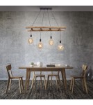 Paul Neuhaus Edgar Lampa Wisząca Czarny/Drewno 15025-18