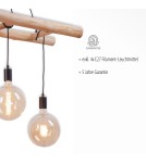 Paul Neuhaus Edgar Lampa Wisząca Czarny/Drewno 15025-18