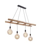 Paul Neuhaus Edgar Lampa Wisząca Czarny/Drewno 15025-18